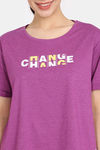 Rosaline Easy Movement Relaxed Top - Wild Aster — thumbnail 5
